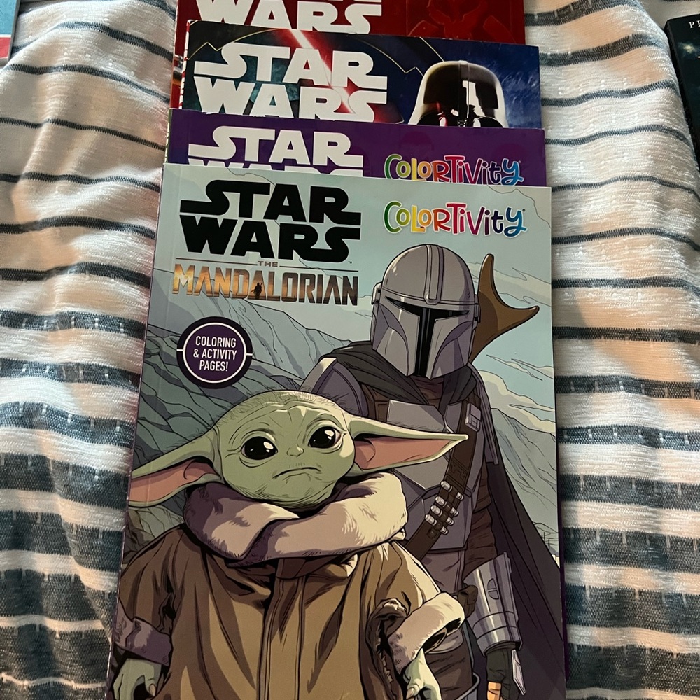 Star Wars Coloring Books - Black, Blue, Purple, Red Covers